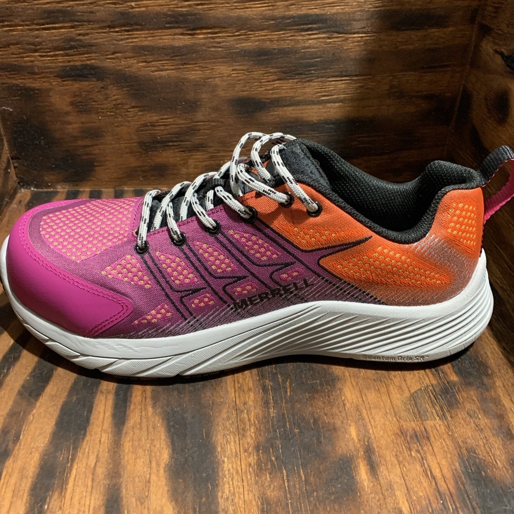 Merrell® Women's 9.5‎ Work Moab Flight Carbon Fiber Work Shoes in Fuschia